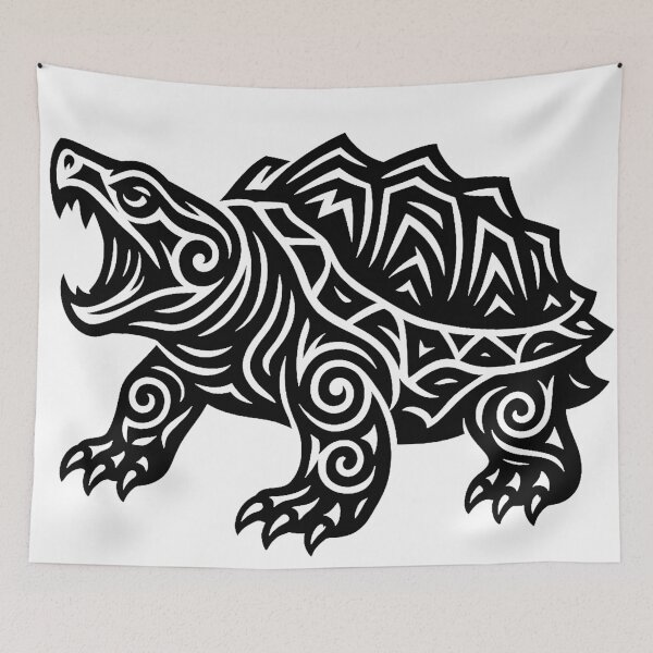 Item preview, Tribal snapping turtle  designed and sold by SpectrumShine.