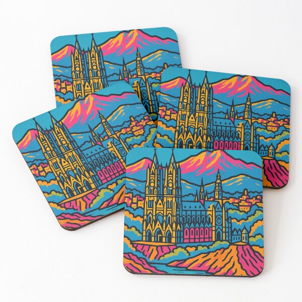 Item preview, Vibrant Digital Retro Pop Art Travel Poster Featuring Quito’s Iconic Landmarks and Skyline in Bold Colorful Style designed and sold by PaintedPixels01.