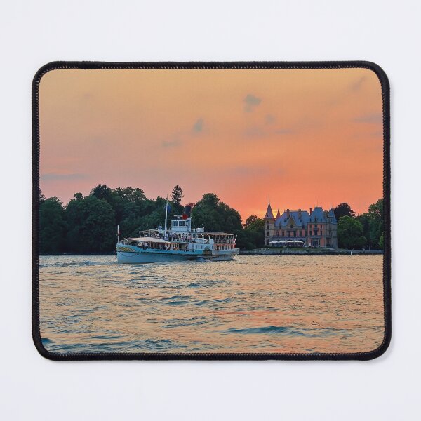 Item preview, DS Blümlisalp in the sunset in front of Schadau Castle designed and sold by beatbieri.ch.