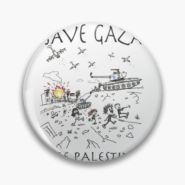 Item preview, Save Gaza – Childlike Drawing for Free Palestine designed and sold by Pulse Creativity Designs.