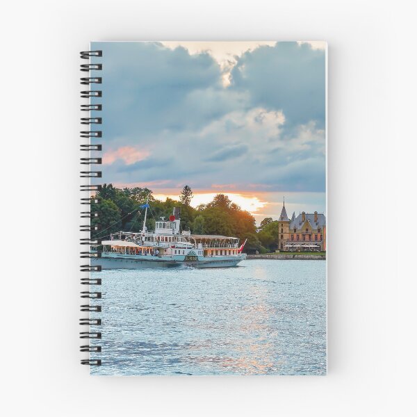 Item preview, DS Blümlisalp in the sunset in front of Schadau Castle designed and sold by beatbieri.ch.