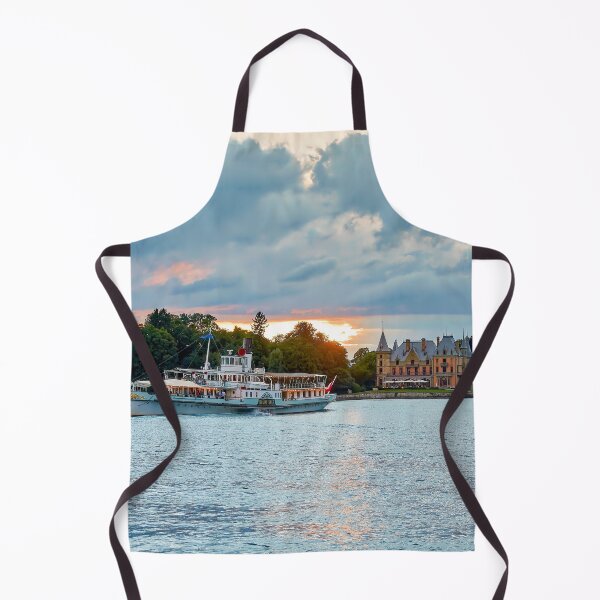 Item preview, DS Blümlisalp in the sunset in front of Schadau Castle designed and sold by beatbieri.ch.