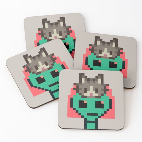 Item preview, 8bit Alien 00017: Kitten & Coral Cutie designed and sold by 8bit Alien.