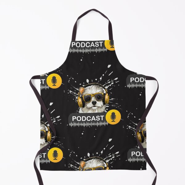 Item preview, Cool Dog Podcast Listener Design - Hipster Pup with Headphones designed and sold by alkareem-ca.