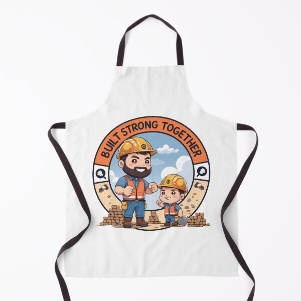 Item preview, Construction Engineer Father and Son - Cute Heartwarming Cartoon Design Art V2 | Matching Dad & Son Gift designed and sold by mimicrafts516.