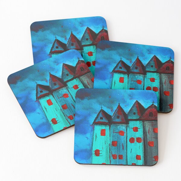 Item preview, blue city red moon designed and sold by shopcherry.