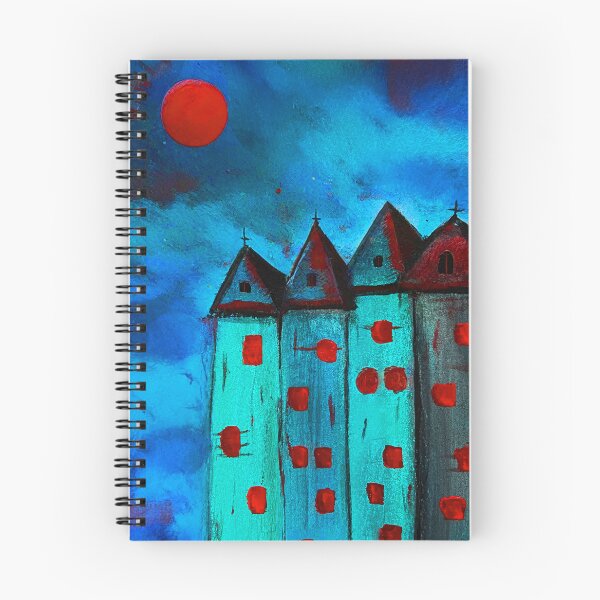 Item preview, blue city red moon designed and sold by shopcherry.