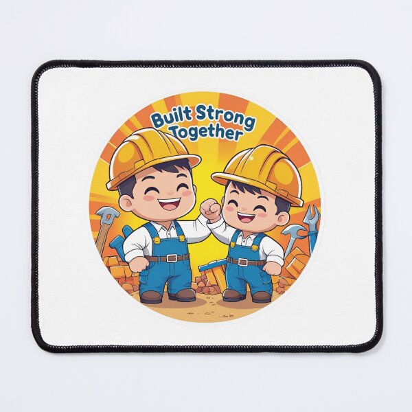 Item preview, Construction Engineer Father and Son - Cute Heartwarming Cartoon Design Art V1 | Matching Dad & Son Gift designed and sold by mimicrafts516.