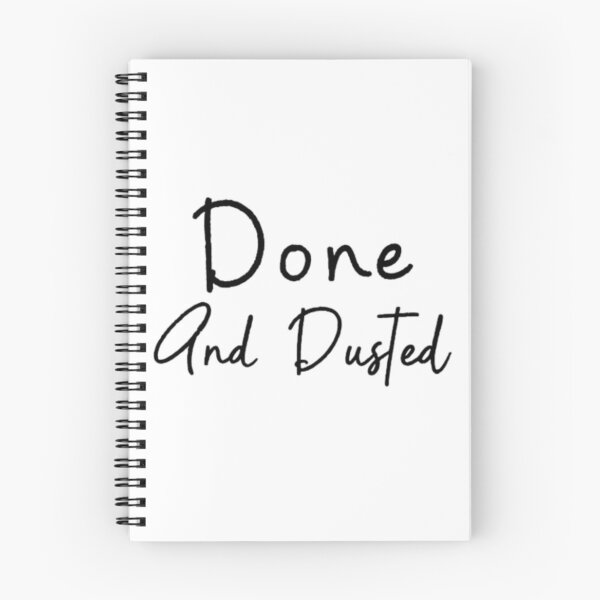 Item preview, Done and Dusted – British Slang Quote in Clean Minimal Style designed and sold by GRITMOOD.