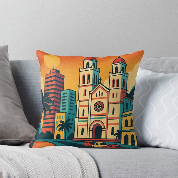 Item preview, Póster turístico colorido de Barranquilla | Impresión retro de arte pop de Colombia | Arte mural urbano vintage | Decoración de la costa caribeña designed and sold by PaintedPixels01.