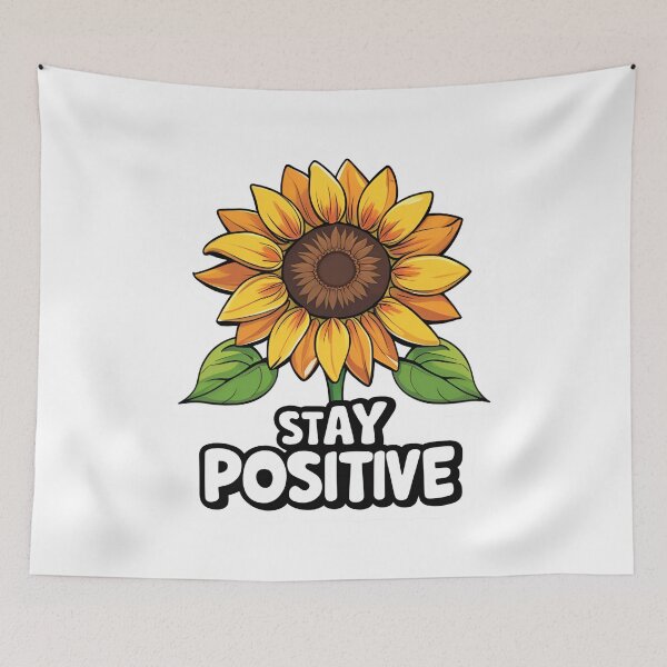 Item preview, Stay Positive – Motivational Sunflower Quote Design designed and sold by GRITMOOD.
