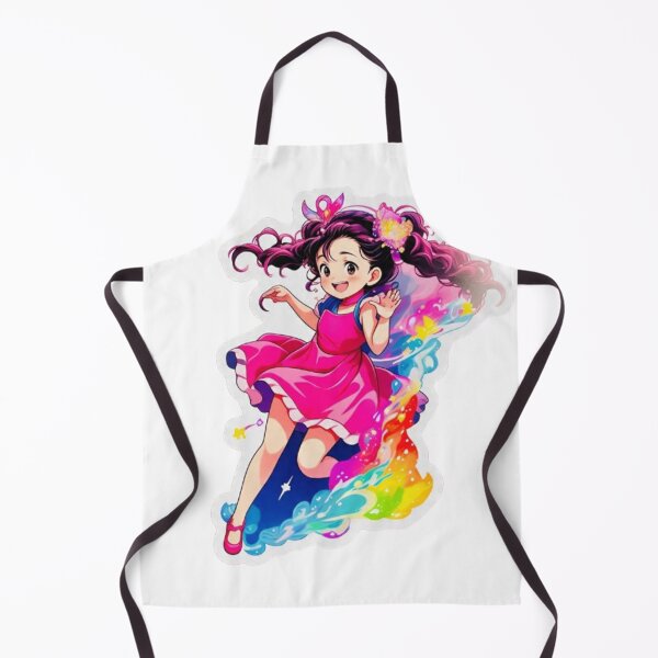 Item preview, Niña Mágica Anime con Vestido Rosa y Arcoíris Fantástico designed and sold by Digitaljes.