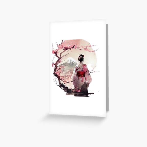 Item preview, Sakura Serenity: Geisha’s View of Mount Fuji designed and sold by justreadtitshop.