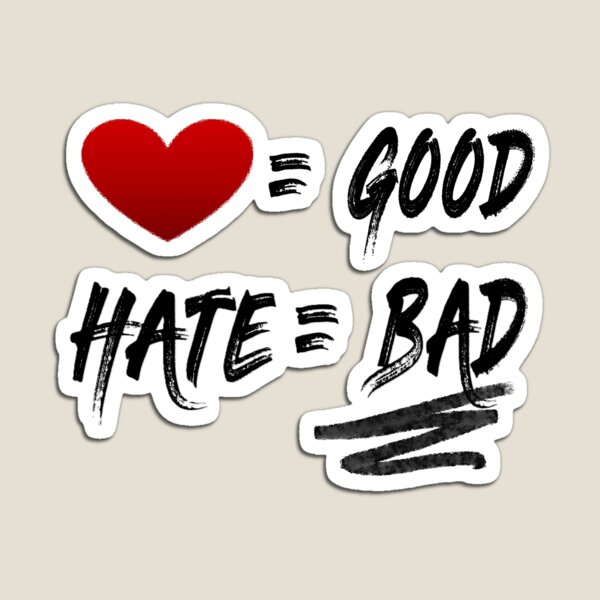 Item preview, Love = good, Hate = bad designed and sold by What Else Is Orange.