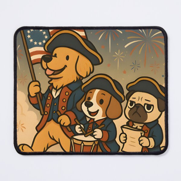 Item preview, Tails of Liberty - Funny Revolutionary Dogs Patriotic 4th of July Design designed and sold by Style-Sense.