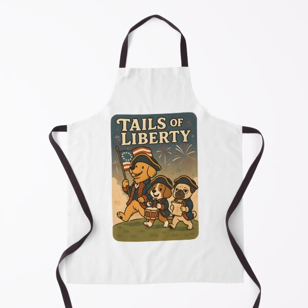 Item preview, Tails of Liberty - Funny Revolutionary Dogs Patriotic 4th of July Design designed and sold by Style-Sense.
