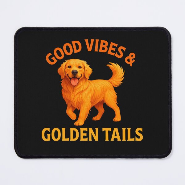 Item preview, Good Vibes & Golden Tails: Happy Golden Retriever Positivity Art designed and sold by elynne9.