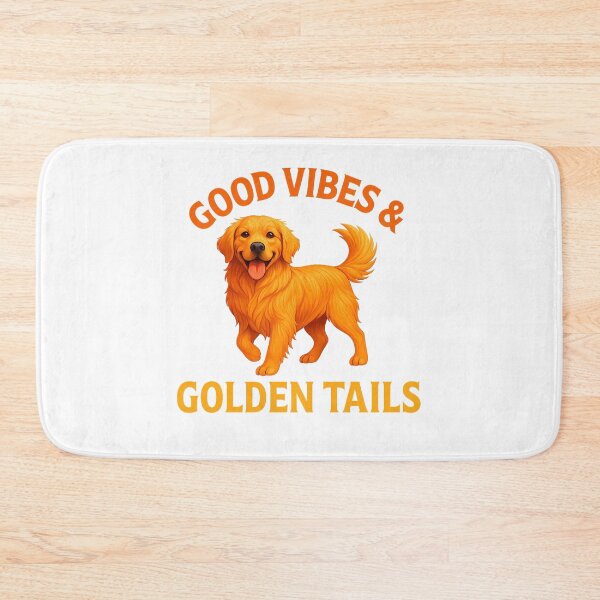 Item preview, Good Vibes & Golden Tails: Happy Golden Retriever Positivity Art designed and sold by elynne9.