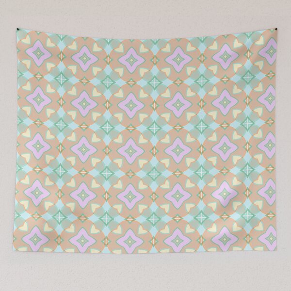 Item preview, ornament the structure of the flower repeatability model symmetry seamless colorful repeat pattern designed and sold by Abrahamjrnd.
