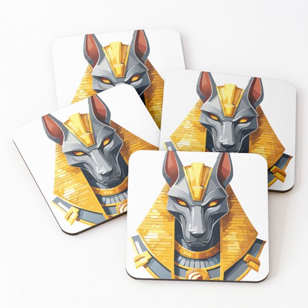 Item preview, Anubis Design Print – Metallic Lines – Sacred Wall Art – Divine Balance designed and sold by NebulaXion.