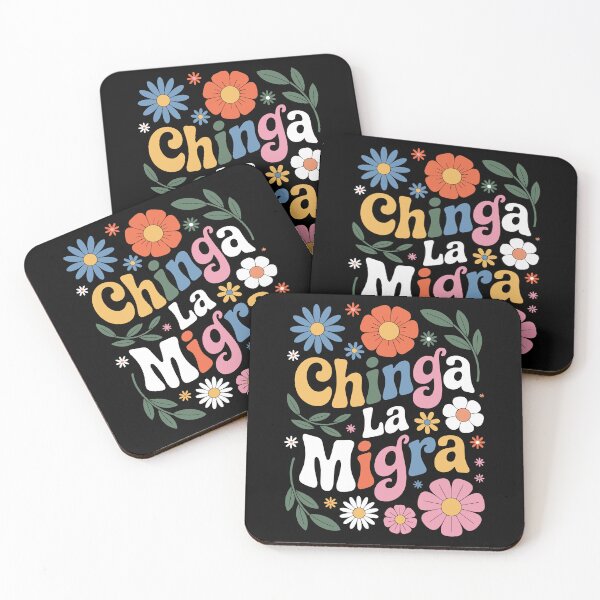 Item preview, Floral Chinga La Migra Anti Ice Vintage Abolish Ice designed and sold by BRVART.