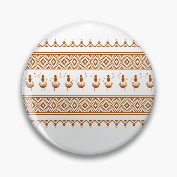 Item preview, Tribal Drummers and Ethnic Weave – Traditional Folk Pattern Design designed and sold by MedhaCreations.