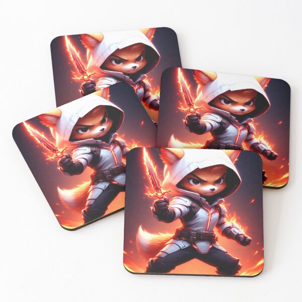 Item preview, Chibi Assassin Fox - Fire designed and sold by Chibi's & Coffee.