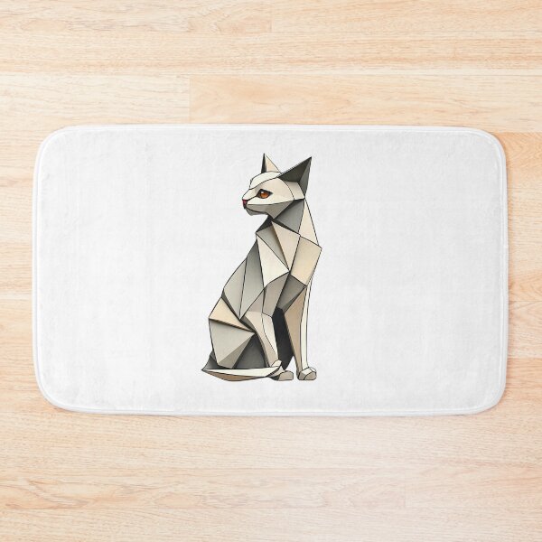 Item preview, Origami Cat Minimalist Geometric Cat Lover Design designed and sold by VividByAmani.