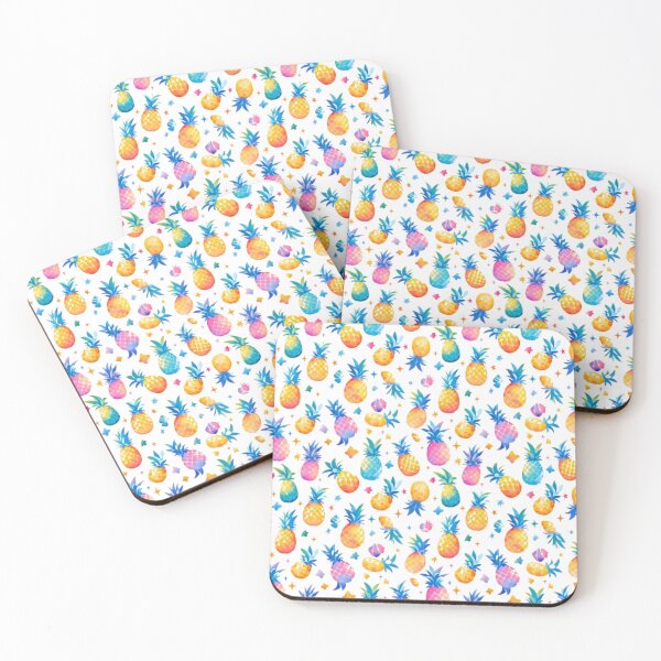 Item preview, Cute yellow and other colored pineapples designed and sold by Capyprint.