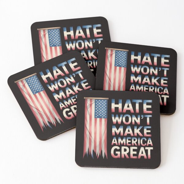 Item preview, Hate Won’t Make America Great – Flag & Message Protest Design designed and sold by Slavicsoul.