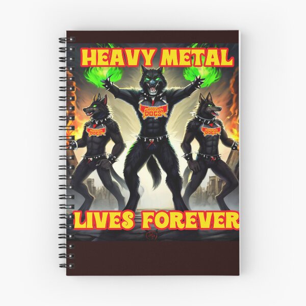 Item preview, HEAVY METAL LIVES FOREVER the wild dogs designed and sold by PSYCHOKITTY MERCH.