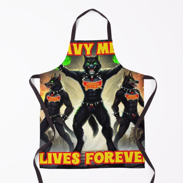 Item preview, HEAVY METAL LIVES FOREVER the wild dogs designed and sold by PSYCHOKITTY MERCH.
