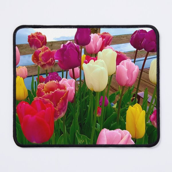 Item preview, Tulip Assortment by the Lake – Spring Floral Landscape designed and sold by Hanna Mavi Studio .
