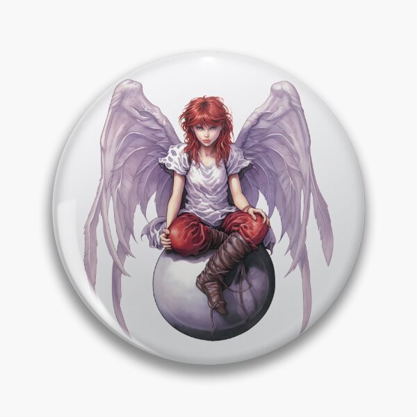 Item preview, Red Haired Fairy Angel Sitting on Celestial Orb designed and sold by Parkerzz.