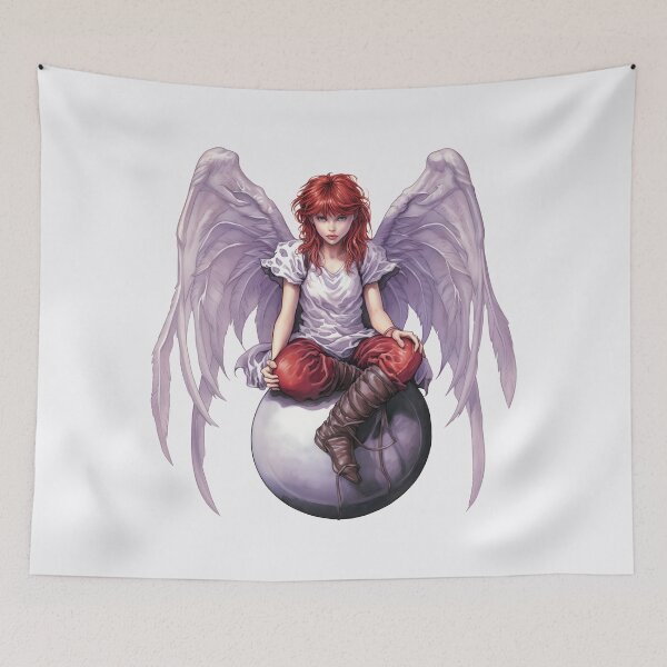 Item preview, Red Haired Fairy Angel Sitting on Celestial Orb designed and sold by Parkerzz.
