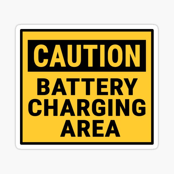 Artikel-Vorschau von Vorsicht Batterieladebereich, designt und verkauft von Speed Prints.