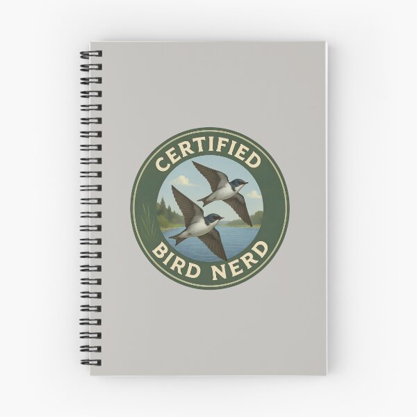 Item preview, Certified Bird Nerd – Tree Swallows Vintage Badge designed and sold by Brainy Bird's Place.