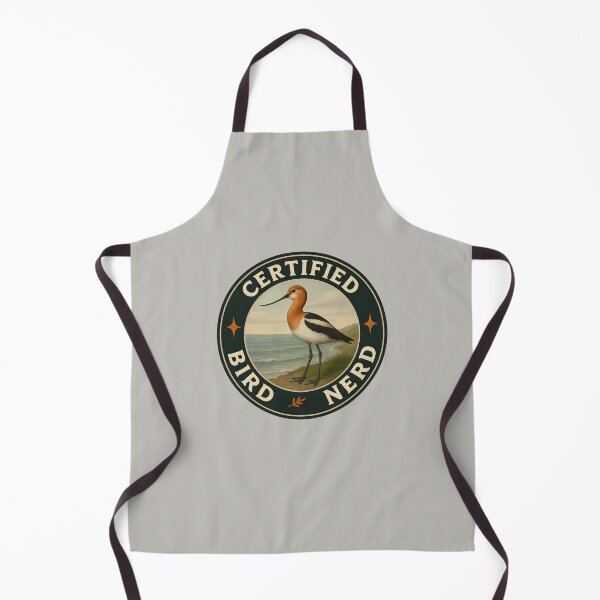 Item preview, Certified Bird Nerd – American Avocet Vintage Badge designed and sold by Brainy Bird's Place.