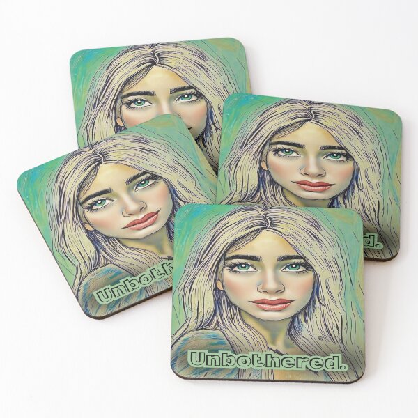 Item preview, Unbothered Green-Eyed Girl Art Print designed and sold by gleefulme.