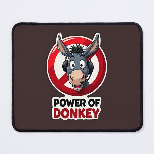 Item preview, Power of Donkey Funny Satirical Sticker designed and sold by Kuber16.