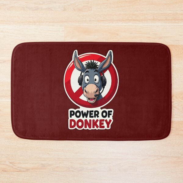 Item preview, Power of Donkey Funny Satirical Sticker designed and sold by Kuber16.