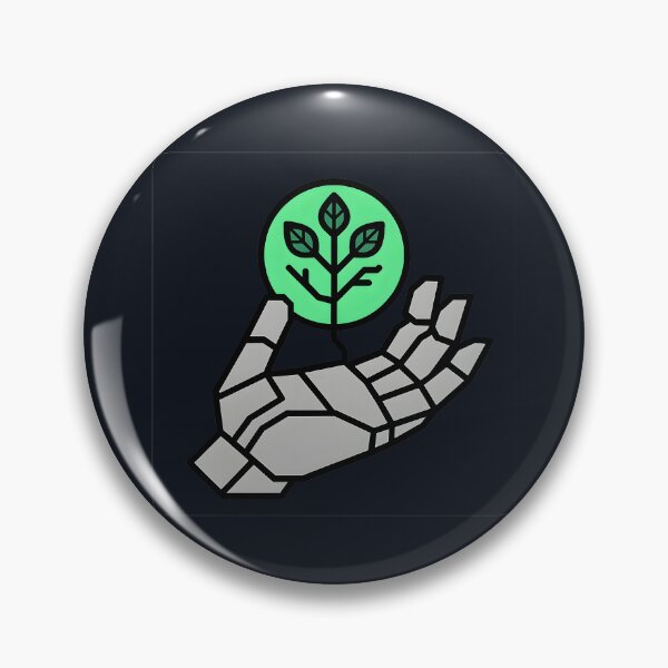 Item preview, Green Future Robotic Hand Emblem designed and sold by MysticArtisan.