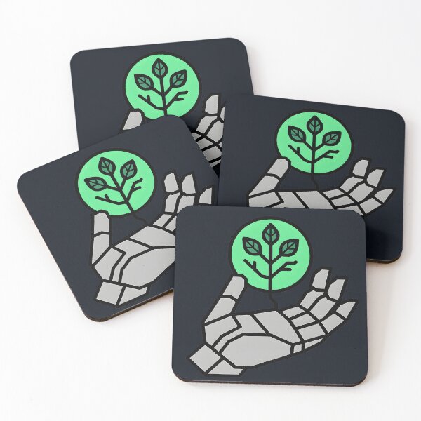 Item preview, Green Future Robotic Hand Emblem designed and sold by MysticArtisan.