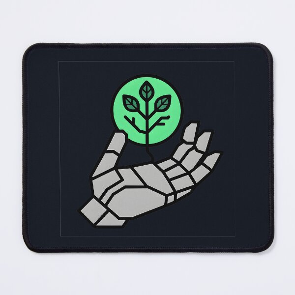 Item preview, Green Future Robotic Hand Emblem designed and sold by MysticArtisan.