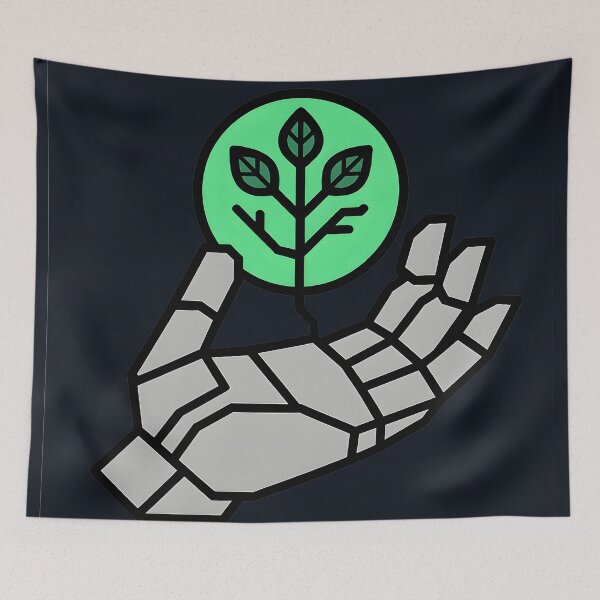 Item preview, Green Future Robotic Hand Emblem designed and sold by MysticArtisan.