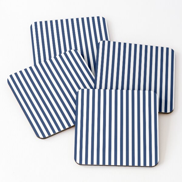 Item preview, Navy blue & white striped designed and sold by patterncrow.