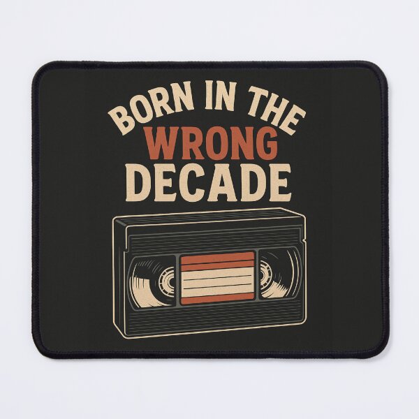 Item preview, Born in the Wrong Decade – Retro Nostalgia Tape Art designed and sold by BloomOfDesign.