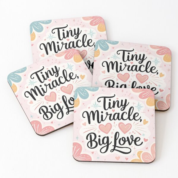 Item preview, Tiny Miracle, Big Love – Sweet Baby Quote Design for Shirts & Gifts designed and sold by mimicrafts516.