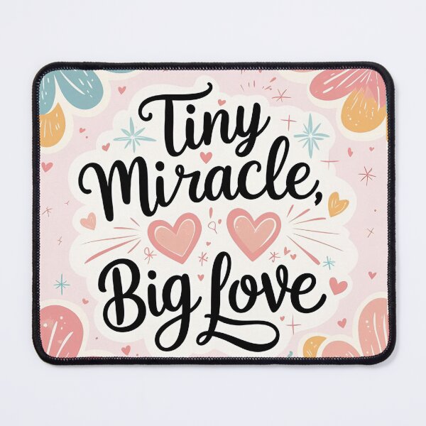 Item preview, Tiny Miracle, Big Love – Sweet Baby Quote Design for Shirts & Gifts designed and sold by mimicrafts516.