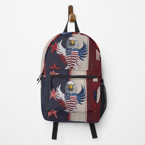 Item preview, Patriotic Eagle Embroidered Design American Flag Inspired Patch designed and sold by ArtDesignTp.